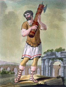 En lictor, bærer af fasces, illustration fra "L